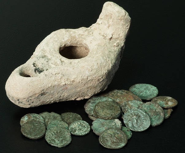 Roman Hoard in an Oil Lamp