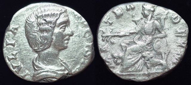 Julia Domna & Cybele, Denarius
