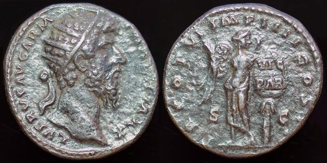 Rome - Lucius Verus w/Victory Parthia dupondius