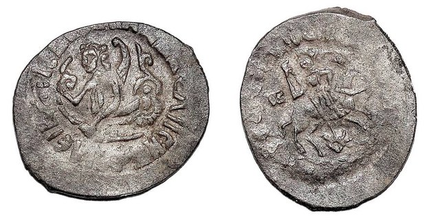 RUSSIA (GRAND DUCHY OF MOSCOW)~AR Denga 1425-1462 AD