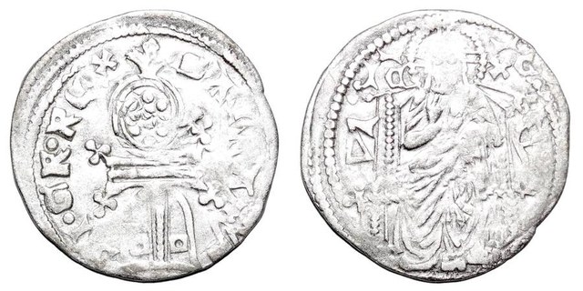 SERBIA (KINGDOM)~AR Helm Dinar 1331-1346 AD