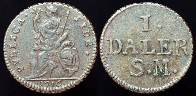 Sweden - 1 Daler 1716 - PVBLICA FIDE