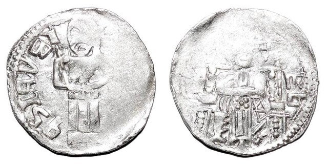 SERBIA ~AR Reduced Dinar <Type 2> 1371-1395 AD