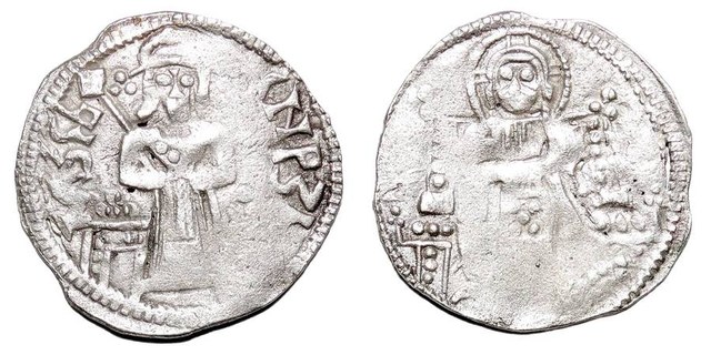 SERBIAN EMPIRE ~AR Dinar  1371-1389 AD