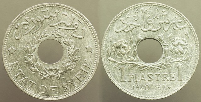 Syria Piastre 1940