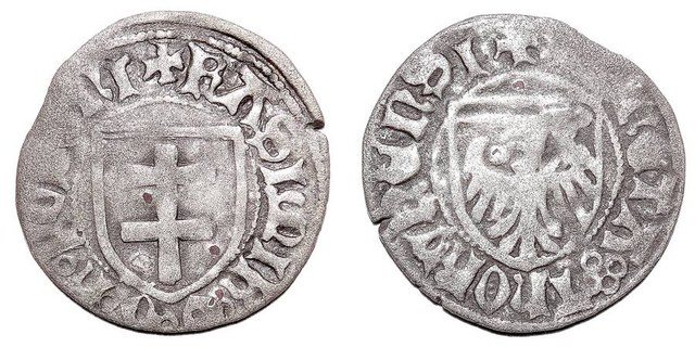 THORUN/THORN (MUNICIPAL)~AR 1/2 Groschen 1447-1492 AD  (MUNICIPAL)~AR 1/2 G