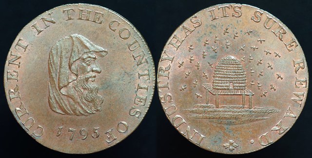 UK - Cambridge Druid & Beehive Halfpenny