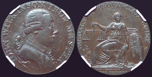 UK- John Wilkinson, Medals & Provincial Coins , MONETA