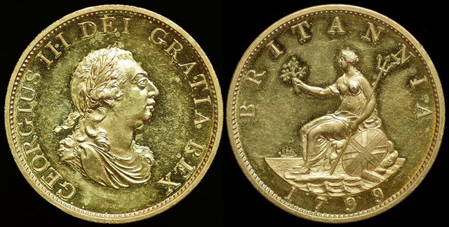 Great Britain Half Penny 1799 Gilt Pattern