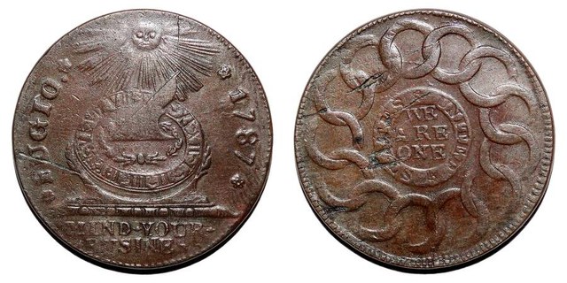 UNITED STATES OF AMERICA~Fugio Cent 1787