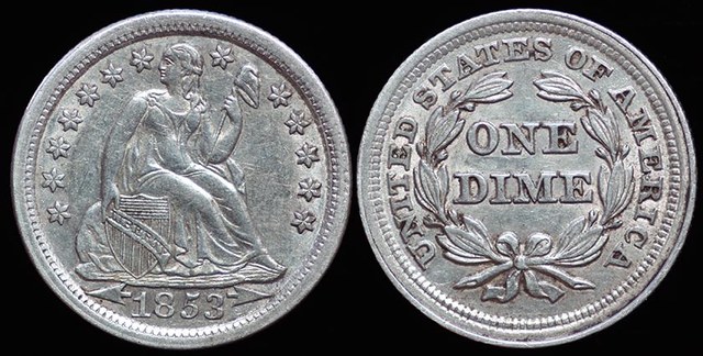 US Dime - 1853