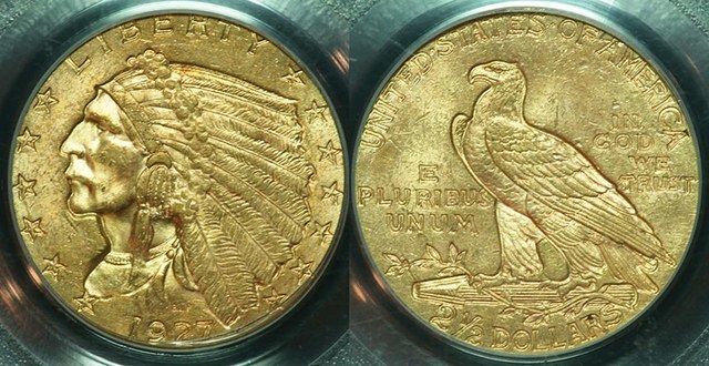 USA Indian $2 1/2 - 1927