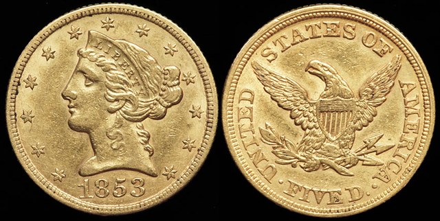 USA Liberty 5 Dollar - 1853
