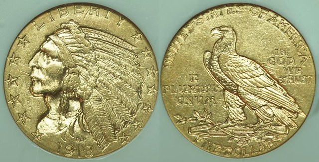 USA Indian $5 - 1913