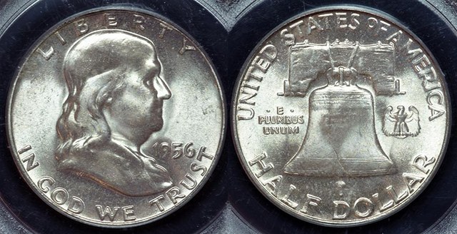USA Franklin Half $ - 1956
