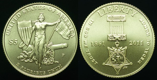 USA - Medal of Honor $5 - 2011 P