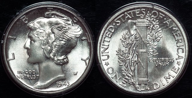 USA Mercury Dime - 1943-D