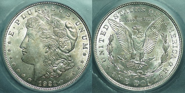 U.S.A. Morgan Dollar 1921 - MS 65+