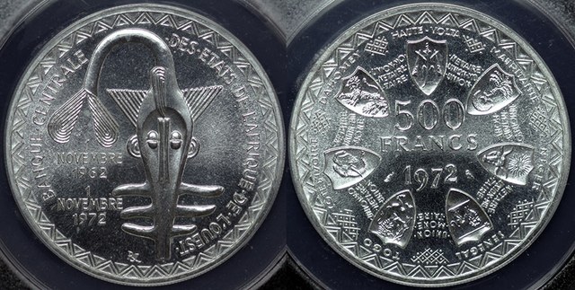 West African States - 500 Francs 1972