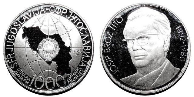 YUGOSLAVIA (SOCIALIST FEDERAL REPUBLIC)~1,000 Dinara  1980