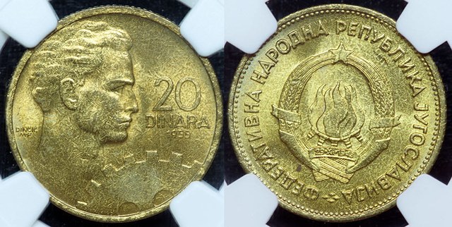 Yugoslavia - 20 Dinara 1955