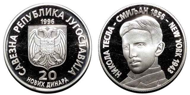 YUGOSLAVIA (FEDERAL REPUBLIC)~20 Novi Dinara 1996