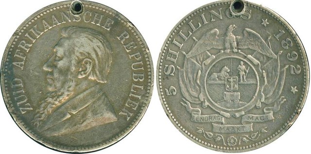 ZAR 1892 5/- Single shaft